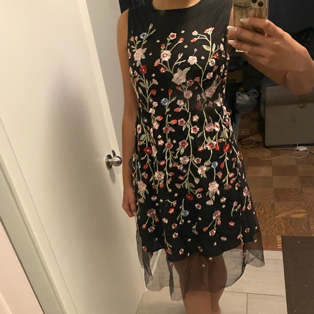 EZPOPSY - Floral Embroidered Mesh Dress